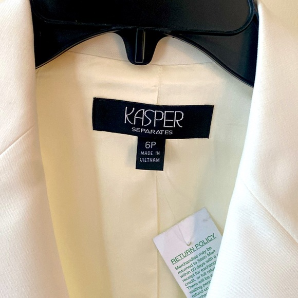 Crisp White Kasper Blazer - 6P - Picture 2 of 5